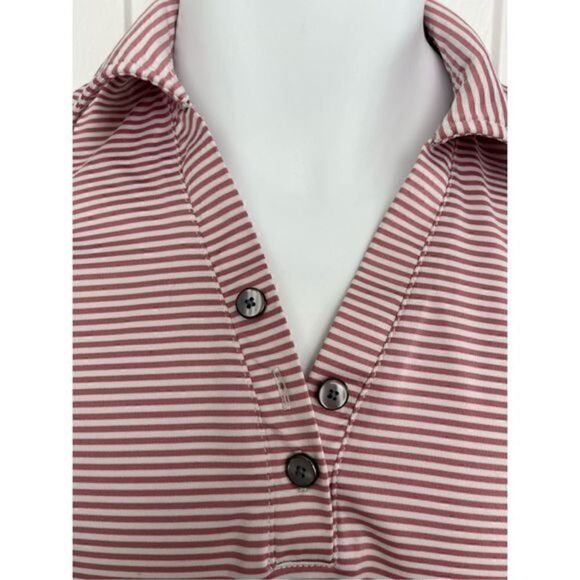 Oobe Red and White Golf Shirt. Size Small. Carolina Emblem on sleeve. - Picture 5 of 6